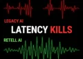 A waveform comparison showing the latency gap between standard voice AI and optimized Retell AI/Vapi streams.