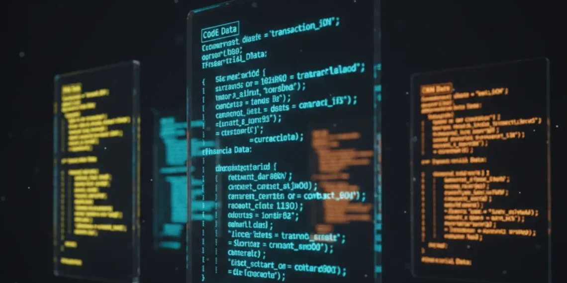 A futuristic digital interface displaying a library of raw n8n webhook response examples for Vapi, Stripe, and HubSpot, glowing against a dark server background.
