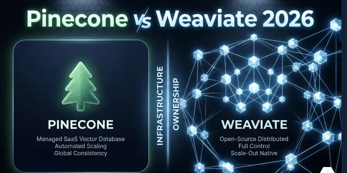Pinecone vs Weaviate 2026 vector database infrastructure ownership comparison for AI engineers
