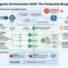 AI agents orchestration 2026 production architecture diagram showing three layers: orchestrator or coordinator agent layer handling task decomposition and synthesis, specialist executor agents layer with tool access through MCP servers, and infrastructure layer with Redis L1 memory, Qdrant L2 vector memory, OpenTelemetry observability, and human-in-the-loop escalation — with five failure modes labeled: hallucination cascades, context overflow, unbounded loops, tool misuse, and cascading timeouts