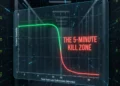 A graph showing lead conversion rates dropping by 900% after 5 minutes without AI intervention.